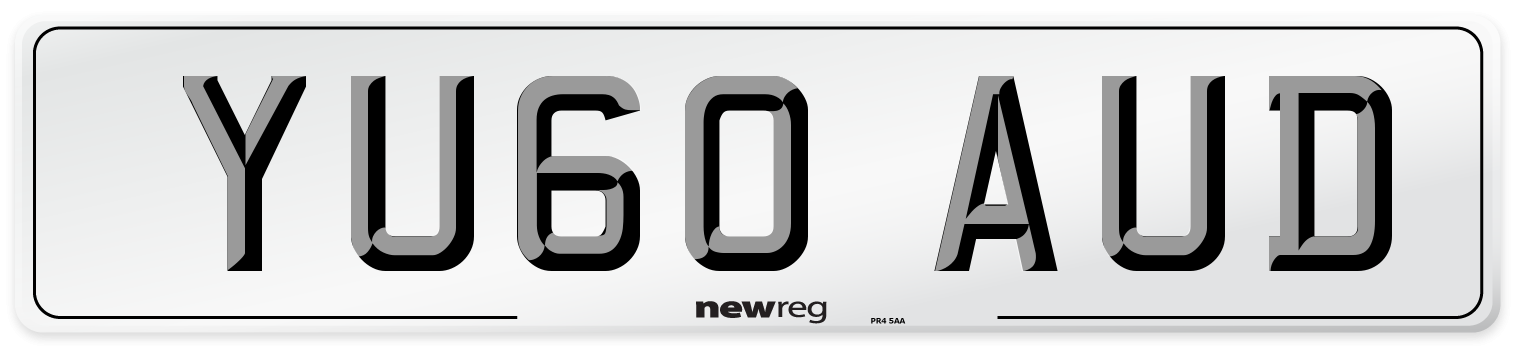 YU60 AUD Number Plate from New Reg